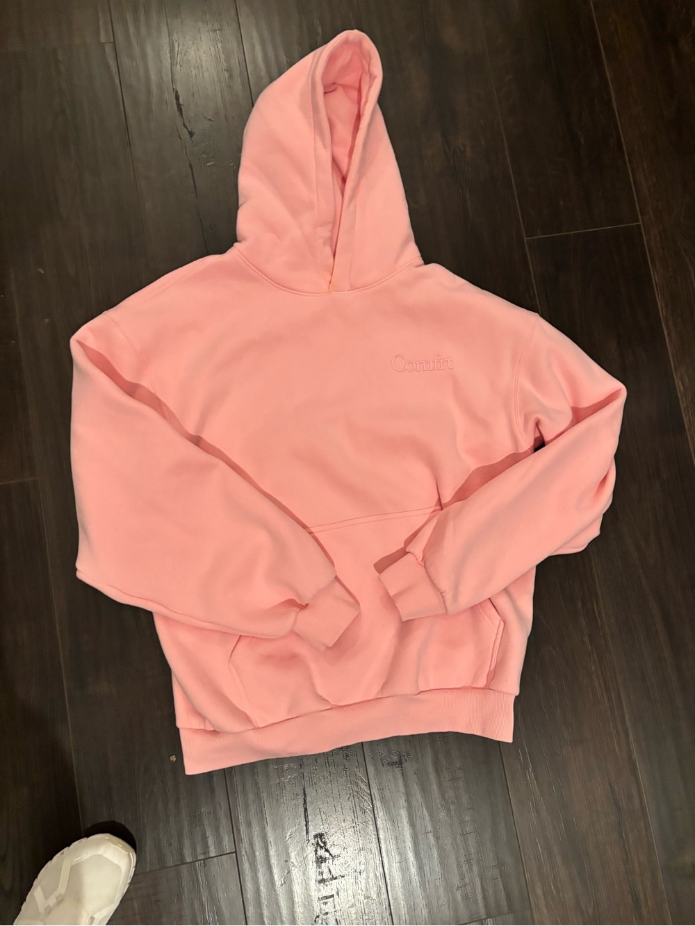 Soft Pink Hooded Sweatshirt - Comfrt Brand Casual Pullover, Shorts, and Pants